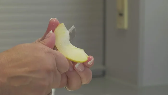 Gewaschene Äpfel in dünne Scheiben schneiden (72.87)