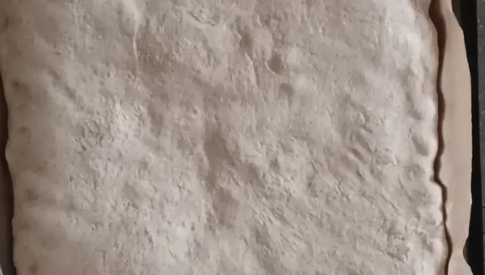 Sauerteig mit einer Gabel mehrmals durchstechen, um ihn zu belüften.