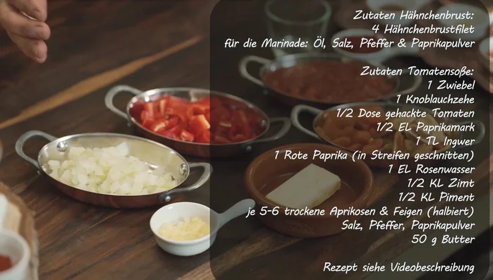 Sultansreis zubereiten: Reis mit Piment, Zimt, Korinthen, Maronen, gerösteten Pinienkernen und Zwiebeln kochen. (55.5)