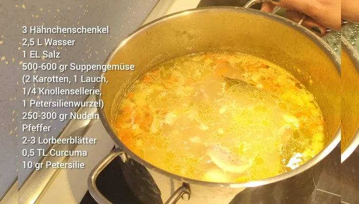 Mit Salz abschmecken.