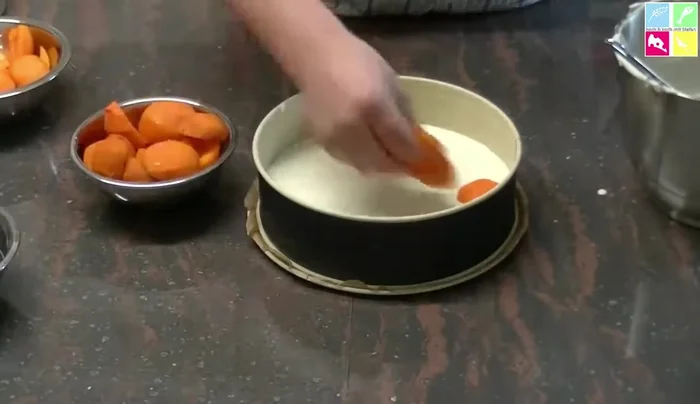 Aprikosenhälften darauf verteilen. [521.55]