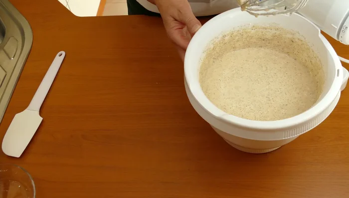 Teig in die vorbereitete Form füllen.